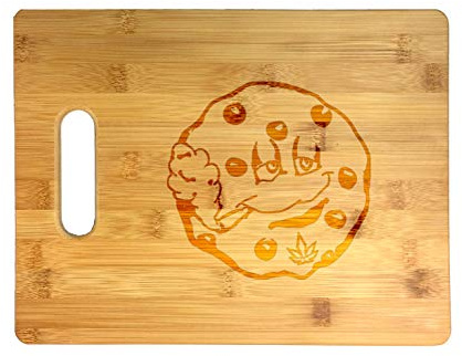 Pot Smoking Pals Chewy Soft Chocolate Chip Baked Cookie Desert Snack Treat Birthday, Mother's Day Laser Engraved Bamboo Cutting Board - Wedding, Housewarming, Anniversary, Birthday, Christmas, Gift