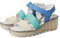 Fly London Damen BEXY575FLY Sandal, Offwhite/Mint/Blue, 37 EU