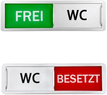 REFORUNG FREI - BESETZT Schilder WC Schild WC Türschild Selbstklebend Frei Besetzt Schiebeschilder Klebeschild Toilette Schild Mit Schieber Festhaltemagneten Frei Besetztschild Raumstatus Raumschild