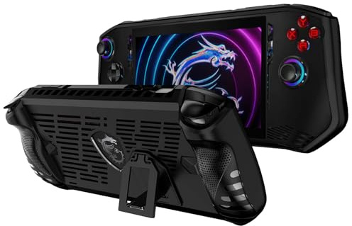 JYGamhanbil Skyddsfodral för MSI Claw A1M Bärbar Spelkonsol Console 7 2024 | TPU Mjuk Fodral Väska Skal Tillbehör med Ergonomiskt Grip och Stöd för MSI Claw A1M PC Gaming Handheld Handhållen Konsole