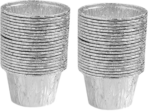 Alipis 25piezas Molde Para Tarta De Huevo De Aluminio Molde Para Tarta Antiadherente Bandeja Para Hornear Tartaletas De Huevo Para Postres De Cocina