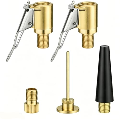 5 Pièces Adaptateur Valve Pneu Voiture Embout Pompe Velo Gonflage