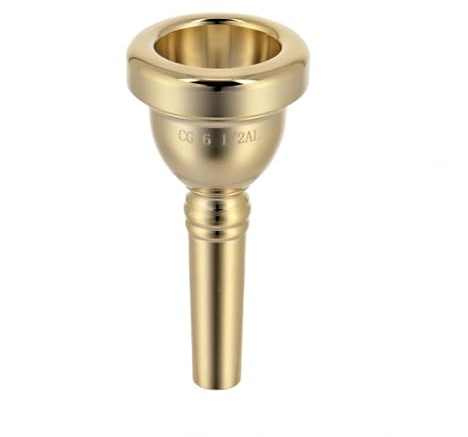Coppergate 6.5AL Trombone Mouthpiece by Gear4music, Gold | Fantastic projection and volume, gold-plate luxurious finish, also popular with euphonium players, quality brass construction