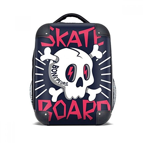 DIYthinker Sacrificio Tablero del patín de la India Esqueleto tótem del estuche rígido de transporte para hombro Niños Mochila 15 Regalo