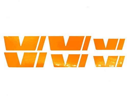 Finest-Folia Emblem folieset perfekt för innerytor hudlogotyp klistermärke galler (K035 neon orange)