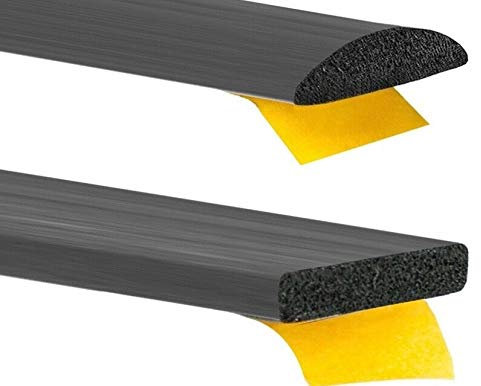 sarian Moosgummidichtung Moosgummiprofil EPDM selbstklebend 16 Grössen Rechteckig Gummidichtung Moosgummi Türdichtung Schaumstoff Dichtung (10mm x 5mm)