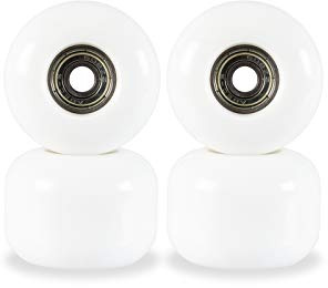 Two Bare Feet 70mm (78A) Longboard Clean Wheels Set of 4 inc ABEC5 Bearings & Spacers (50mm 78a Classic Skateboard Wheels & Abec5 Bearings)