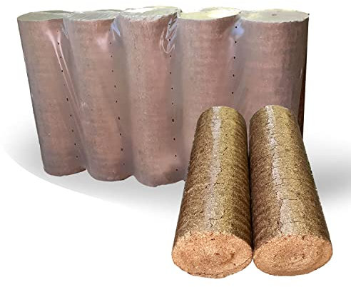 1 Palette LanDixx Rundholzbriketts 960kg Holzbriketts 96 x 10kg große runde Briketts - Ofenbriketts - Holzbriketts - Günstige Alternative zu Brennholz - Geringer Ascheanteil!