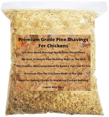 Wood Smith USA Premium Pine Bedding | Dust Free, Soft Shavings | All Natural | Chicken Coops | Animal Bedding | Small Animals | Odor Control (8 Quart)