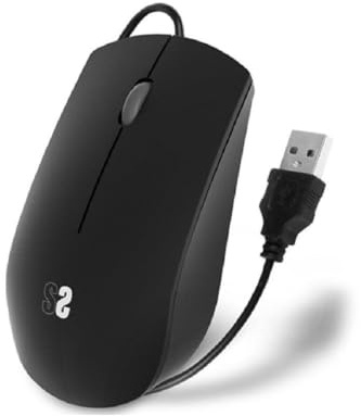 SUBBLIM Ratón Business Silencioso Con Cable Usb 1200 Dpi Negro Todoterreno Silent Click Ratón Ergonómico Con Cable Sencillez Y Minimalismo
