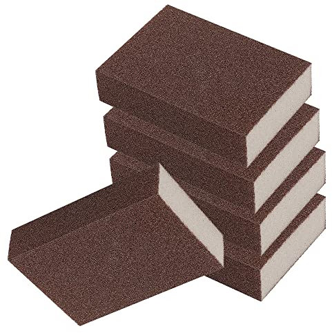 KUTEWEU Éponge A Vaisselle éponge émeri Tampons à Récurer Cuisine Nettoyage Vaisselle Poêlon Non grattant 10x7x2.5cm pour Enlever Les Taches Tenaces et Nettoyer Les Ustensiles de Cuisine (5 Pièces)