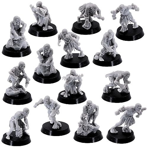 Undead Ghoul 32 mm miniatyrer för bordsspel krigsspel zombie horde figur, onda varelser monster rollspel spel