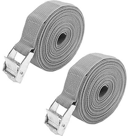 2PCS Tie Down Straps, 25mm/0.9in Width Lashing Straps with Cam Buckles Adjustable Heavy Duty Roof Rack Tensioning Belts for Cargo, Trucks, Luggage, Trailer (3m)