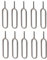Sim Card Tray Removal Ejector Tool - iPhone Android Compatible Sim Eject Tool - Pack of 10 | Compatible with All iPhone (15, 14, 13, X, Pro and All iPhone Series), Samsung, HTC, All Smartphone Devices