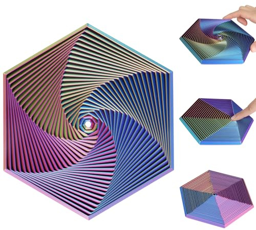 Ainiv Antistress Fidget Toys, 3D-Druck Hexagon Cube Fidget Gear Spielzeug, Anti Stress Spielzeug, Stressabbau Spielzeug, Sensorik Spielzeug für Kids Adults Angst Stresslinderung-14.5cm