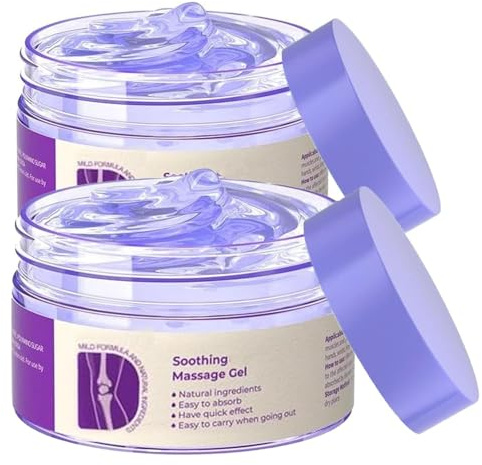 2Pcs Joint Gel Purple Gel, Soothing Massage Cream, Joint Activities Throughout The Body, Soothes Knees, Lumbar, Neck, Hands, and Feet