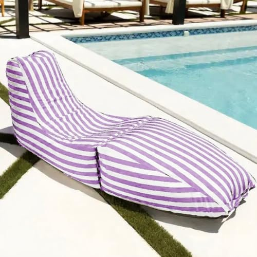 Puff Gigante Impermeable (sin Relleno), Sillón Puf, Sofá Puf, Puf For Exteriores, Tumbona Oxford Impermeable For Exteriores, Funda For Puf, For Jardín, Playa, Camping, Sofá Cama, Puf, Salón.(Light pur
