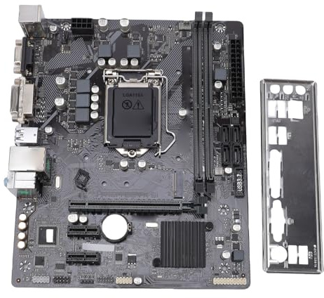 Sxhlseller H410M S2 Computer-Motherboard, M ATX-Motherboard für LGA 1200-CPU der 10. Generation mit 2 DDR4-Steckplätzen 2933 MHz, VGA-DVI-Ausgang, für Home-Gaming-Design