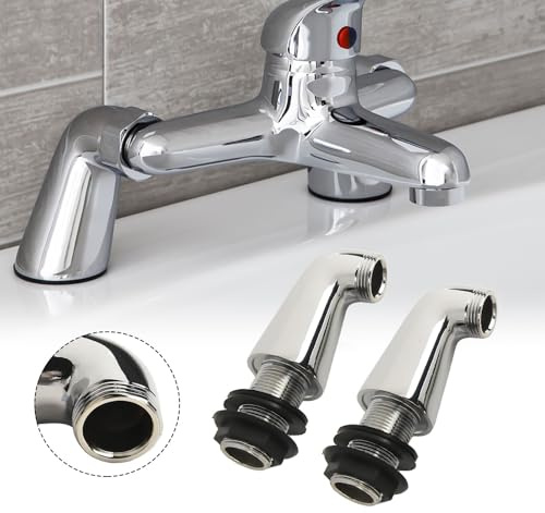 MoSundi Lot de 2 adaptateurs de pieds de robinet de baignoire en alliage de zinc, entrée G3/4, pour robinets muraux ou douches exposées