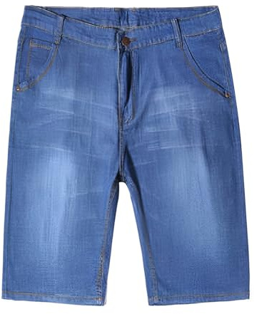 Générique Smala lösa sommarjeans för män, shorts i stor storlek, trendiga byxor med breda ben