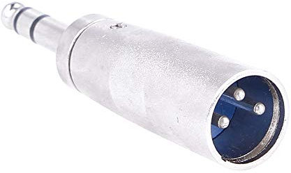 REY Adattatore audio jack da 6,3 mm a XLR maschio Metallico stereo per microfoni