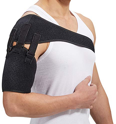 ACKEIVTO Shoulder Belt Support Arm Sling For Stroke Hemiplegia Subluxation Adjustable Right Left Single Pads Dislocation Recovery Rehabilitation Straps Shoulder Brace