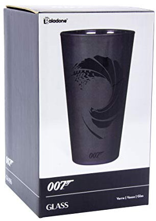 Paladone 007 James Bond - Vaso para beber (450 ml), color negro
