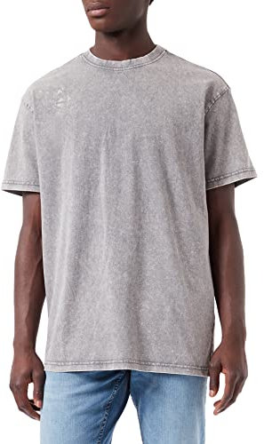 Build Your Brand Herren T-Shirt Acid Washed Heavy Oversized Tee, Farbe Asphalt, Größe XL