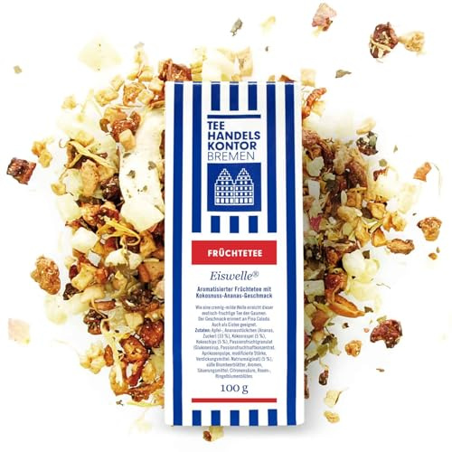 Früchtetee lose für heißen und kalten Genuss und kreative Tee-Kreationen | Eiswelle® | 100 g Tee mit Karibik-Feeling | TEE HANDELSKONTOR BREMEN