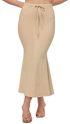 ALYNE Women's Saree Shapewear Petticoat, Blended Saree Shapewear Beige 2XL