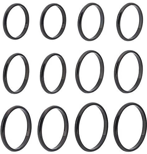 Dicosmetic 12Pz 6 Dim 2mm Anelli anello Cupola Pianura 304 Nocche Gioielli Regalo Uomini Donne