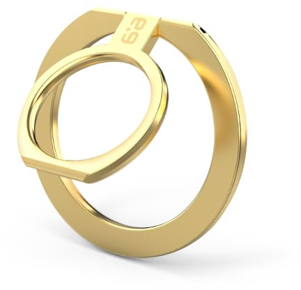 PureGear Magnetic Phone Grip Ring Stand, Magnetic Phone Ring Holder for MagSafe iPhone Air, 17, 17Pro, 17ProMax, 16, 16Pro, 16Plus, 16ProMax, 15, 15Plus, 14, 13, 12, Adjustable Kickstand (Gold)