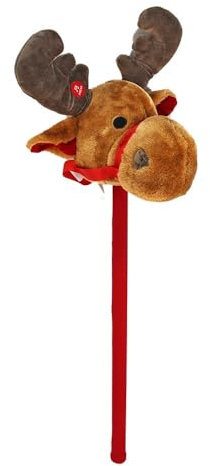 BEMIRO Steckenpferd Kinder mit Elch Kopf - ca. 75 cm