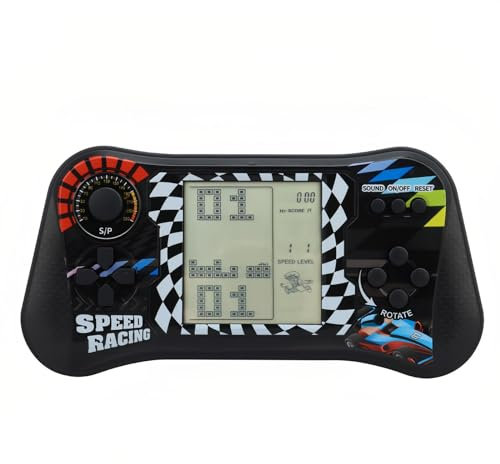 TAQY Joystick Block Game Console 999 in 1 Games Brick Game/Racing/Tank Battle Retro Game Console Pocket Console 70/80/90s Memories Handheld Gaming Device Children's Gifts (Black)