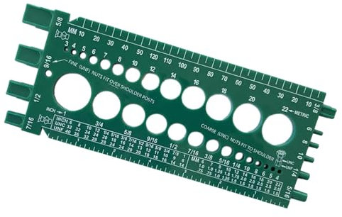 MagiDeal Écrou boulon foret vérificateur de filetage testeur de mesure jauge de taille Portable jauge de diamètre de filetage fixation jauge de filetage de vis
