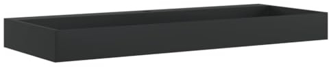 vidaXL Wash Basin 120x46x11 cm Mineral Cast/Marble Cast Matt Black
