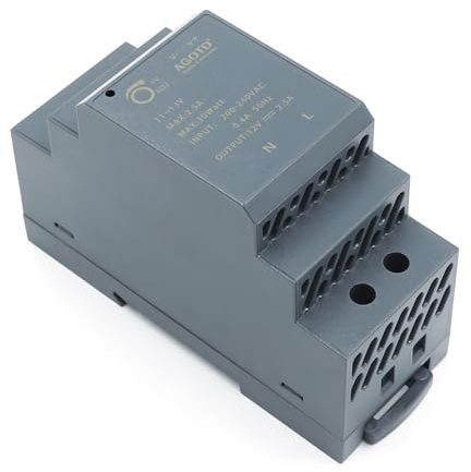 AGOTD Hutschienen Netzteil 30 W, 12 V, 2.5 A DIN Rail Netzteil