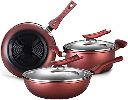 Juego de utensilios de cocina Freing Freing Pan no STCK wok con tapa de tapa con tazón de fuego con cubierta de vidrio cocinero de cocina de madera Octopus feet