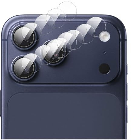 GIOPUEY [Super Sottile 4 Pezzi Pellicola Fotocamera Compatibile con iPhone 17 PRO Max, HD Vetro Temperato [Resistente ai Graffi] Protezione Fotocamera