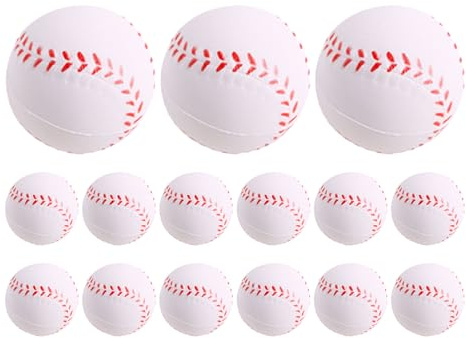 Toddmomy 15 Mini-Schaumstoffbaseballbälle: 4 cm kleine Sportbälle zum Drücken, ideal als Mitgebsel für Kindergeburtstage, Schulbelohnungen, Karnevalspartys oder Piñata-Füllung.