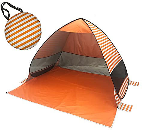 phsmoo Family Beach Tent and Sun Shade UV50 Cabana Shelter, Camping,Hiking,Fishing,Lightweight, Portable,Breathable,and Windproof,Collapsible