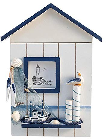Caja para Llaves de Madera sólida, Armario para Llaves Decorativo Creativo montado en la Pared, Armario para Llaves práctico Soporte para Llaves, para Entrada, Pasillo, Oficina
