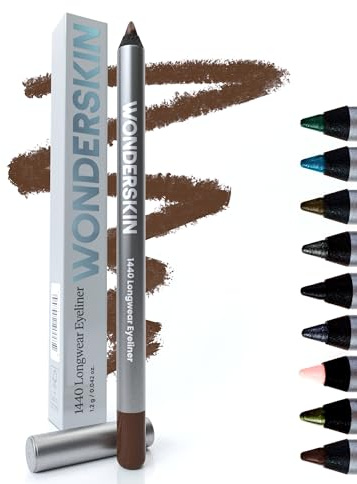 Wonderskin Eyeliner Pencil, 1440 Longwear Brown Eyeliner Pencil - Waterproof, Sharpenable & Smudge Proof (Brown Sugar)
