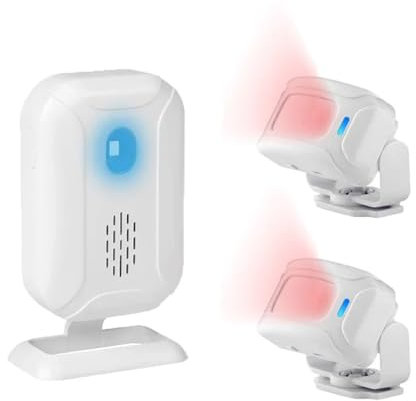 Motion Sensor Doorbell Entry Alert Door Chime for Business Store Office Home DIY Security System, Wireless Alarm Motion Detector Device Welcome Buzzer Monitor Visitor Bell