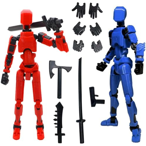 YGCHEN T13 Action Figure Dummy 13 Figura de Acción Titán 13 Robot Figuras Múltiples Articulaciones Juguete Impresión 3D Figuras de Acción Niños Cumpleaños Regalo Modelos