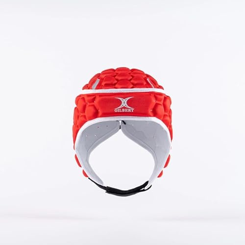 Casque Rugby Gilbert XP 250 Rouge (Protège-tête), Tailles Senior/Junior (XS (Junior))
