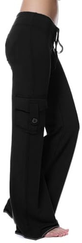 Leggins a Zampa Donna Gamba Larga Pantaloni Yoga Elasticizzati Curvy Pantalone Flare Con Tasche Estivi Bianchi Pantaloni Lavoro Taglie Forti Bootcut Leggings Cotone Per Palestra Casual Fitness Jazz