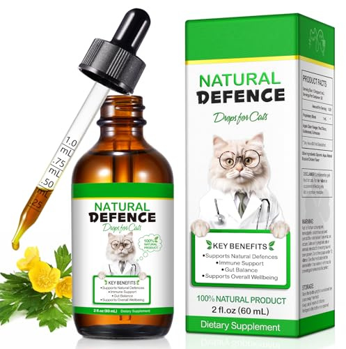 Antibiotika für Katzen, Katzenantibiotika gegen Infektionen, Unterstützung des Immunsystems und Linderung von Allergien, Multivitamin für Katzen (60 ml)