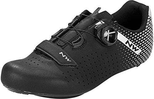 Northwave Core Plus 2 Wide Rennradschuhe, Fahrradschuhe, Radschuhe, Schwarz 45