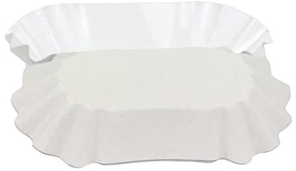 1000 Stück Pappteller Pappschalen Pommes Schalen KU1 | Pappteller Teller aus Papier | Currywurst Einwegteller Partygeschirr Einweg Papierteller | Partyteller Pappgeschirr Imbissteller (1000, KU1)